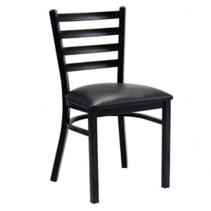 M145 Black frame metal bistro chairs for restaurant