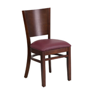 w251 Solid wood commercial mahogany wooden restaurant black Vinyl Seat