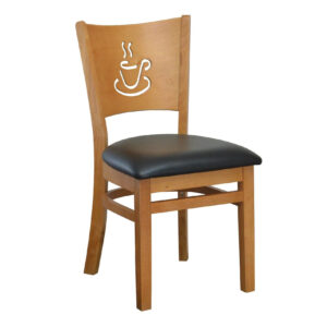 W236 Bistro restaurant upholstered solid beech wood dining room chairs